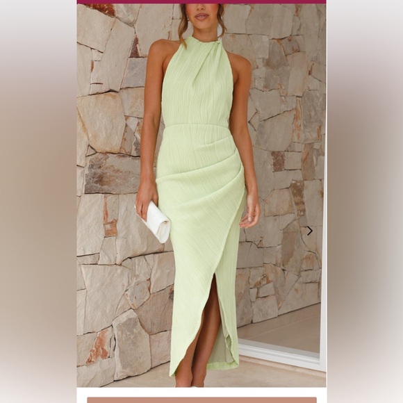 Toperth Pleated aysmmetrical front, maxi dress - Picture 1 of 7